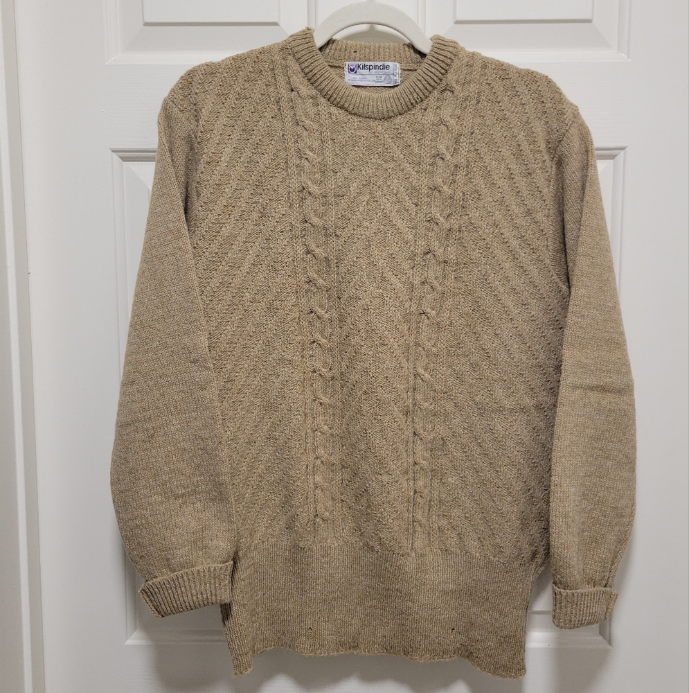 100% Wool Sweater Made In Scotland, Size Medium Mens, Kilspindie